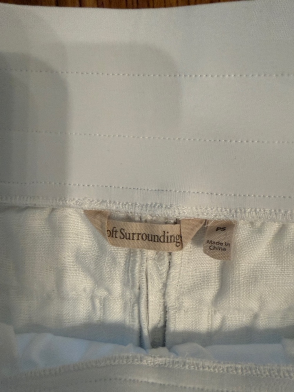 Soft Surroundings White Wide-Leg 100% Linen  Pants - Picture 4 of 8